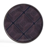 Ethnicraft - Tray Midnight Linear Squares - Glas - S