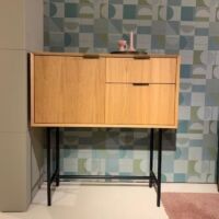 Bodilson - TV-meubel Lasse - Rustiek eiken fineer - 184 x 45 x 50 cm