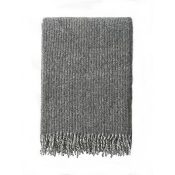 Klippan - Plaid Shimmer Grey - woven wool throw