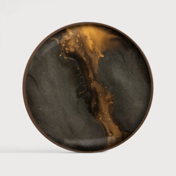 Ethnicraft - Glazen dienblad - Bronze Organic - 30 x 30 x 3 cm