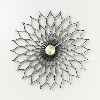 Vitra Sunflower Clock black/brass