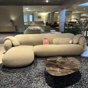 Leolux - Bank Pulla 3-zits AR + Chaise Longue medium AL
