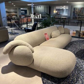 Leolux - Bank Pulla 3-zits AR + Chaise Longue medium AL